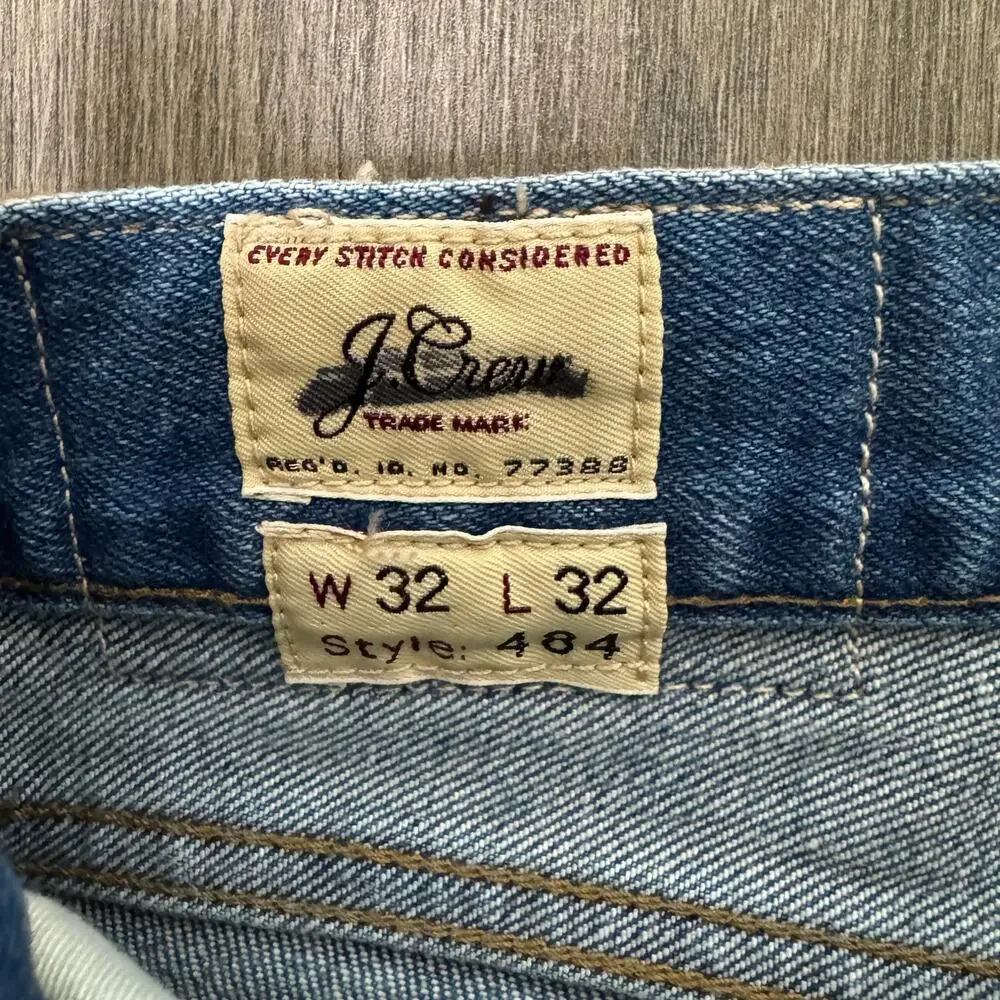 J.Crew 484 Slim-Fit Stretch Jeans Mens Sz 32x32 Blue Whitford Wash Straight Leg
